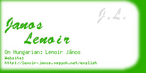 janos lenoir business card